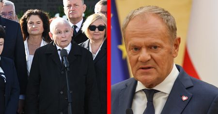 Nerwy na miesięcznicy. Tak zachował się Kaczyński. Nagranie