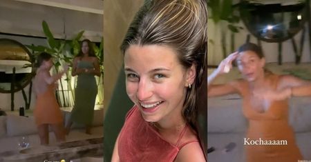 Podekscytowana Julia Wieniawa żywo zabawia znajomych na Bali. Obyło się bez tańców na stole...