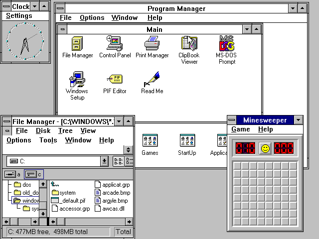 Windows 3.1 jako szczyt ewolucji Windows z linii 3.x