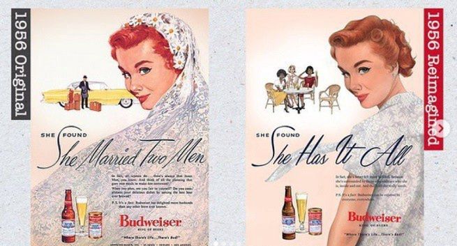 Budweiser pokazuje nowe wersje seksistowsko zabarwionych reklam sprzed kilkudziesięciu lat