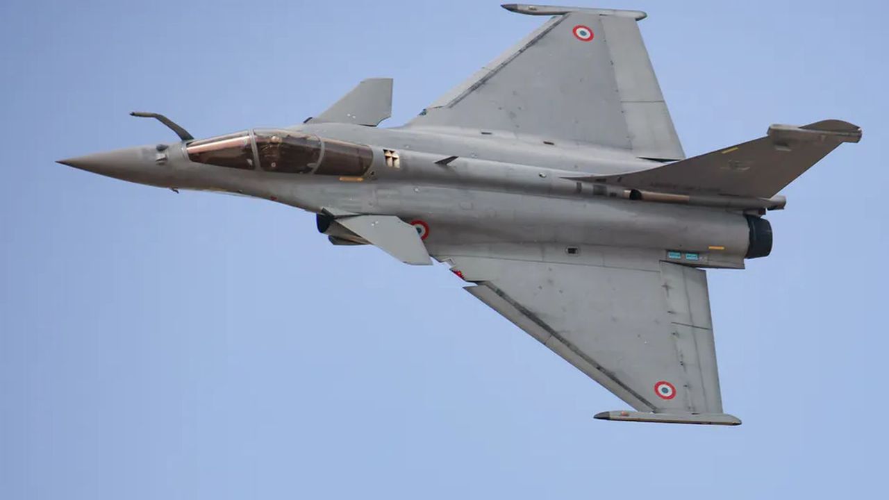 French Rafale during the Athens Flying Week 2021 airshow