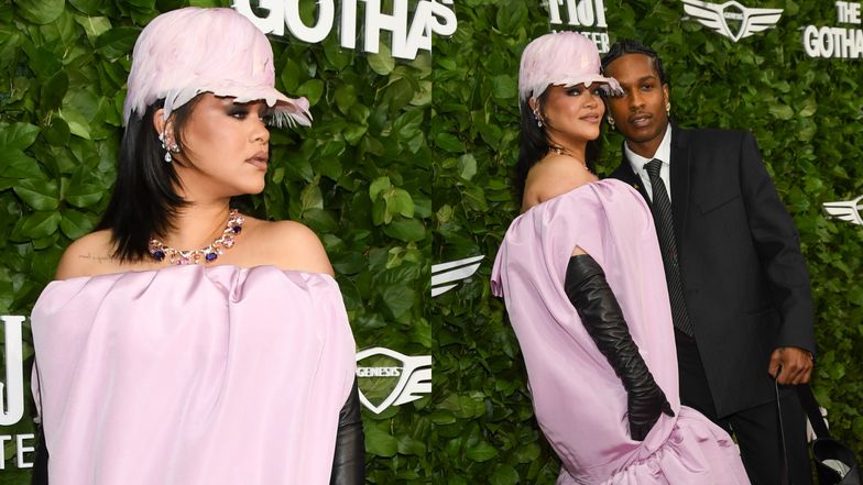 Rihanna w fikuśnej czapce z daszkiem bryluje na gali 