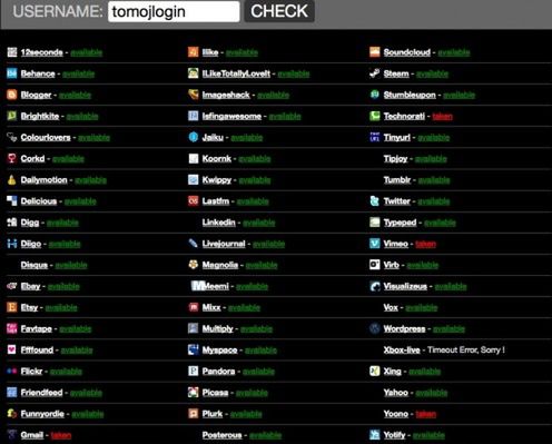 UserNameCheck.com - sprawdź czy Twoja nazwa użytkownika jest wolna 2