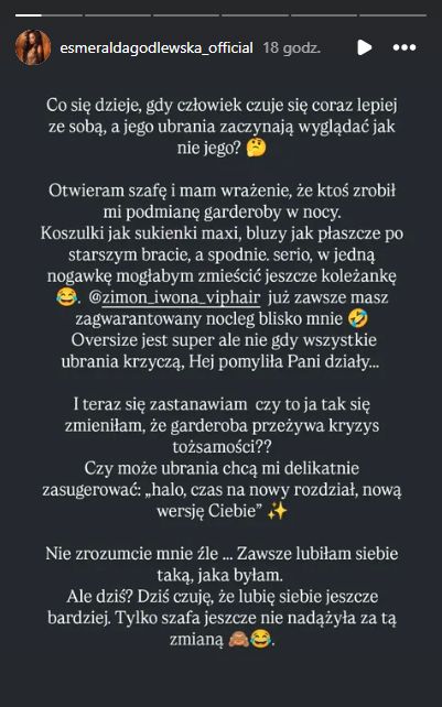 Wpis Esmeraldy Godlewskiej