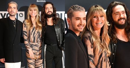 Heidi Klum z przyszłym mężem i szwagrem na niemieckiej gali