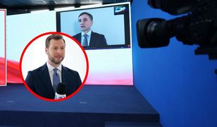 Zadrwił z Ziobry na początku programu. Przywitał widzów z ekranu