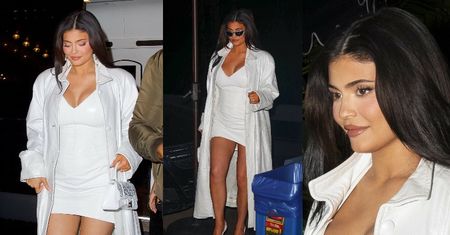 "Odpicowana" Kylie Jenner podkreśla ciążowe krągłości w kusej sukience na nowojorskim Tygodniu Mody (ZDJĘCIA)