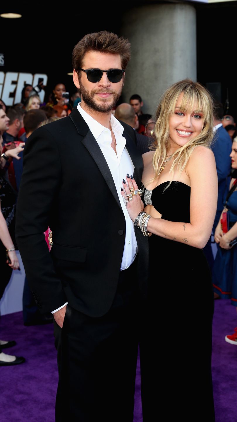 Miley Cyrus i Liam Hemsworth na premierze "Avengers: Endgame"