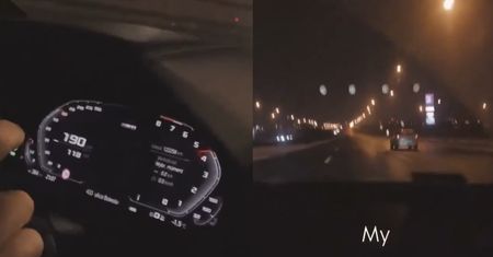 Sama się pochwaliła. Tyle miała na liczniku na wjeździe do miasta