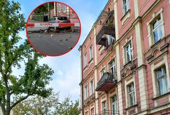 Spadli razem z balkonem. "Nie wie, że jego żona nie żyje"