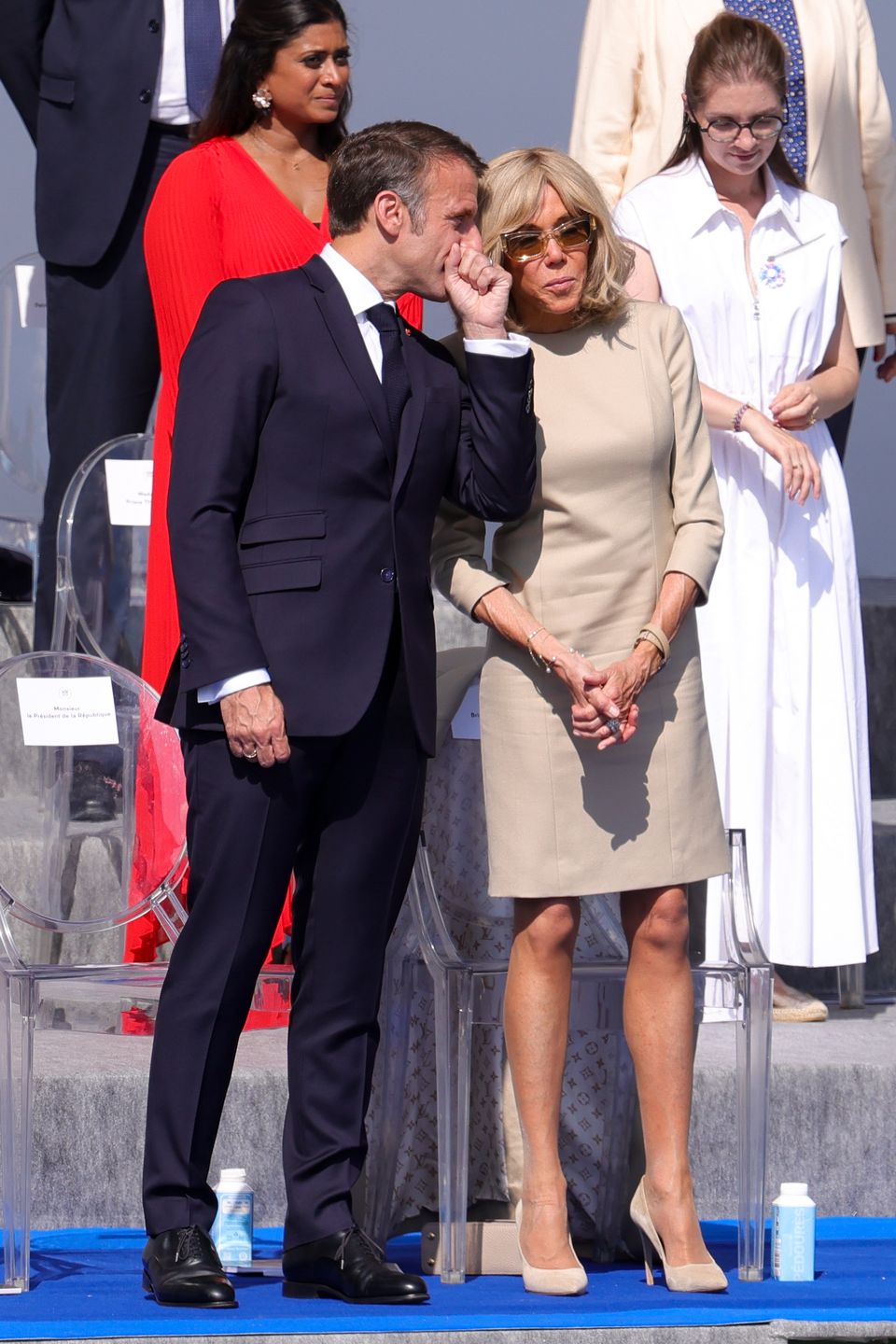 Brigitte Macron i jej mąż Emmanuel Macron celebrują Dzień Bastylii