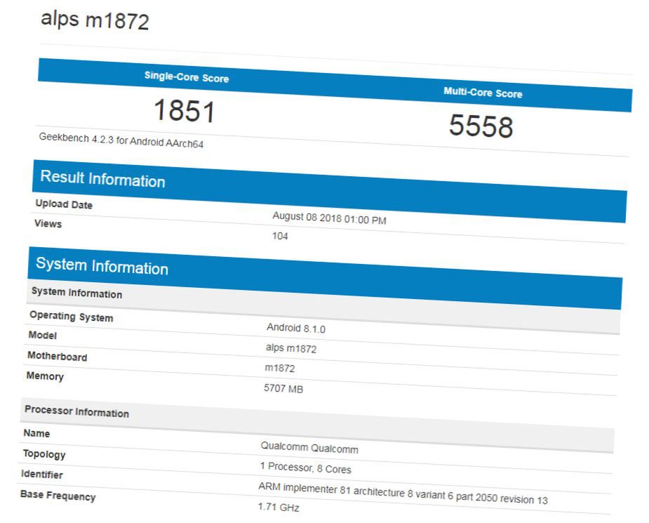 Nowość Meizu w bazie Geekbench?