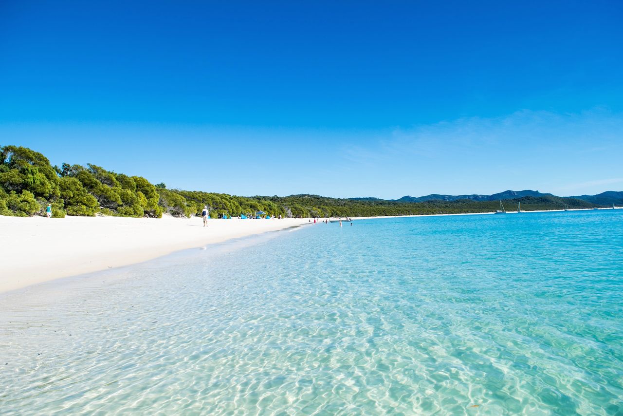 Plaża Whitehaven Beach w Australii