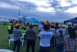 Nieprawdopodobne lądowanie. Samolot nie zmieścił się na pasie