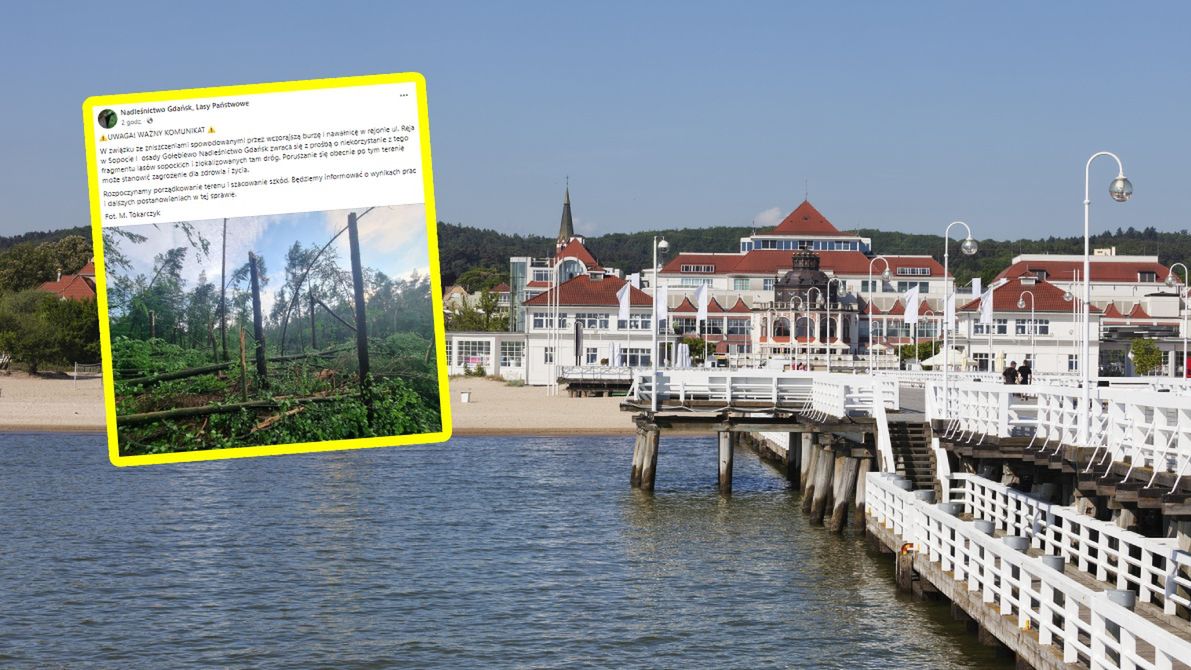 Dramatyczny widok w Sopocie