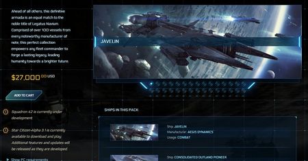 Ile trzeba zapłacić za (prawie) wszystkie statki w Star Citizen? W zestawie tylko… 100 tysięcy