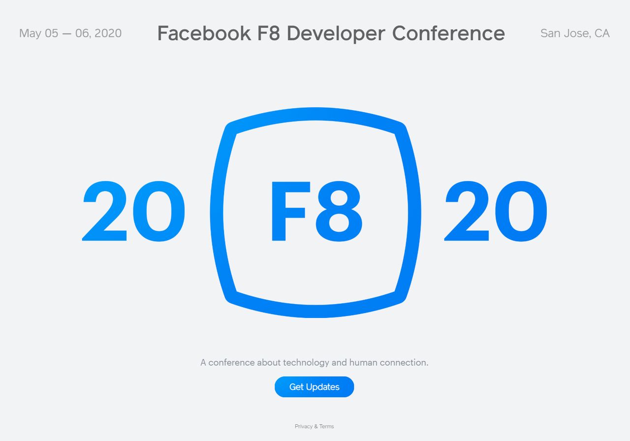 Konferencja F8 2020 zacznie się 5 maja przyszłego roku, źródło: Facebook.