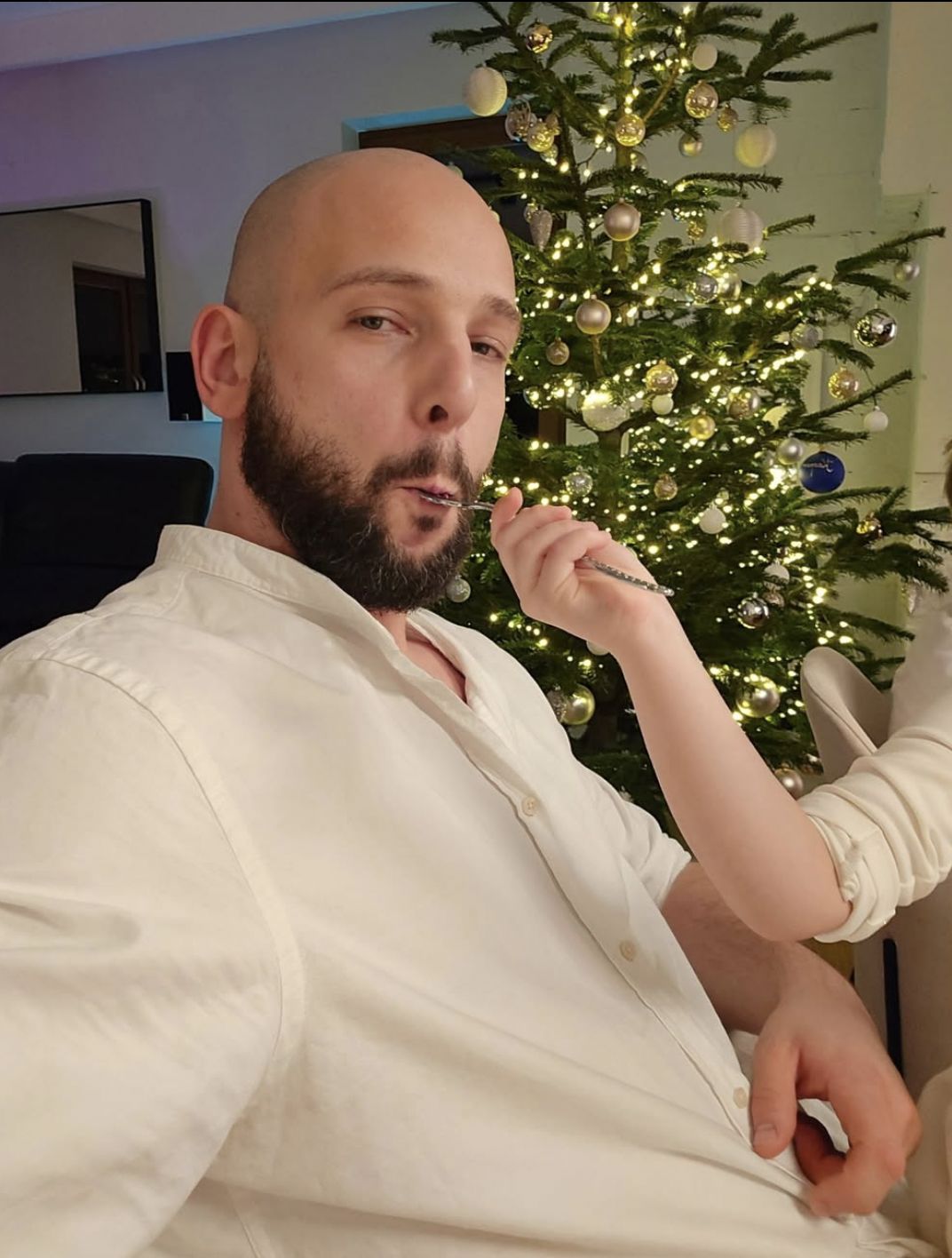 Maciej Pela spędził wigilię z córkami