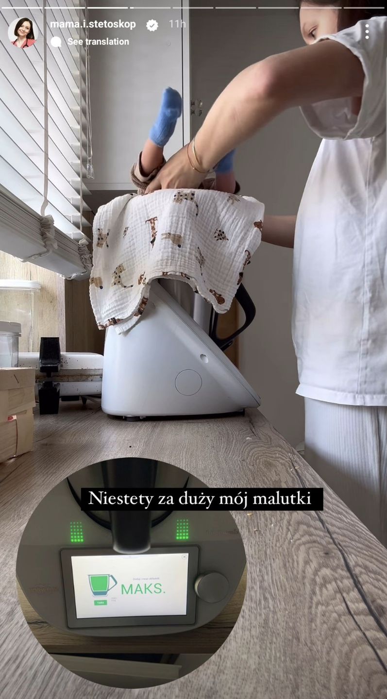 Influencerka wsadziła dziecko do Thermomiksa