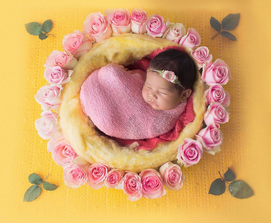 Ręcznie robione mandale to świetny pomysł na sesję noworodkową! 20