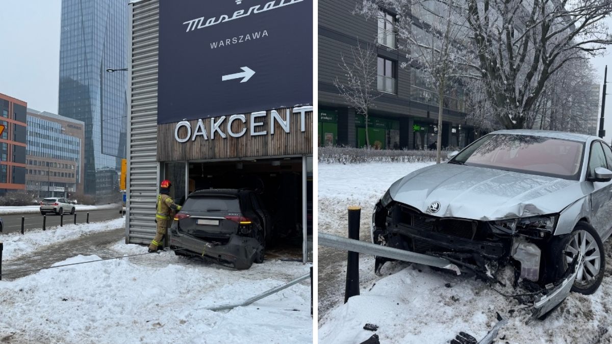 Zderzenie na skrzyżowaniu ulic Towarowej z Jaktorowską