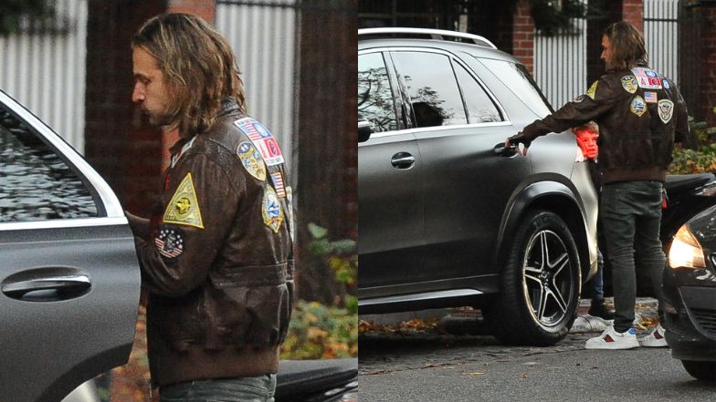 Piotr Stramowski spaceruje i zajada się kebabem