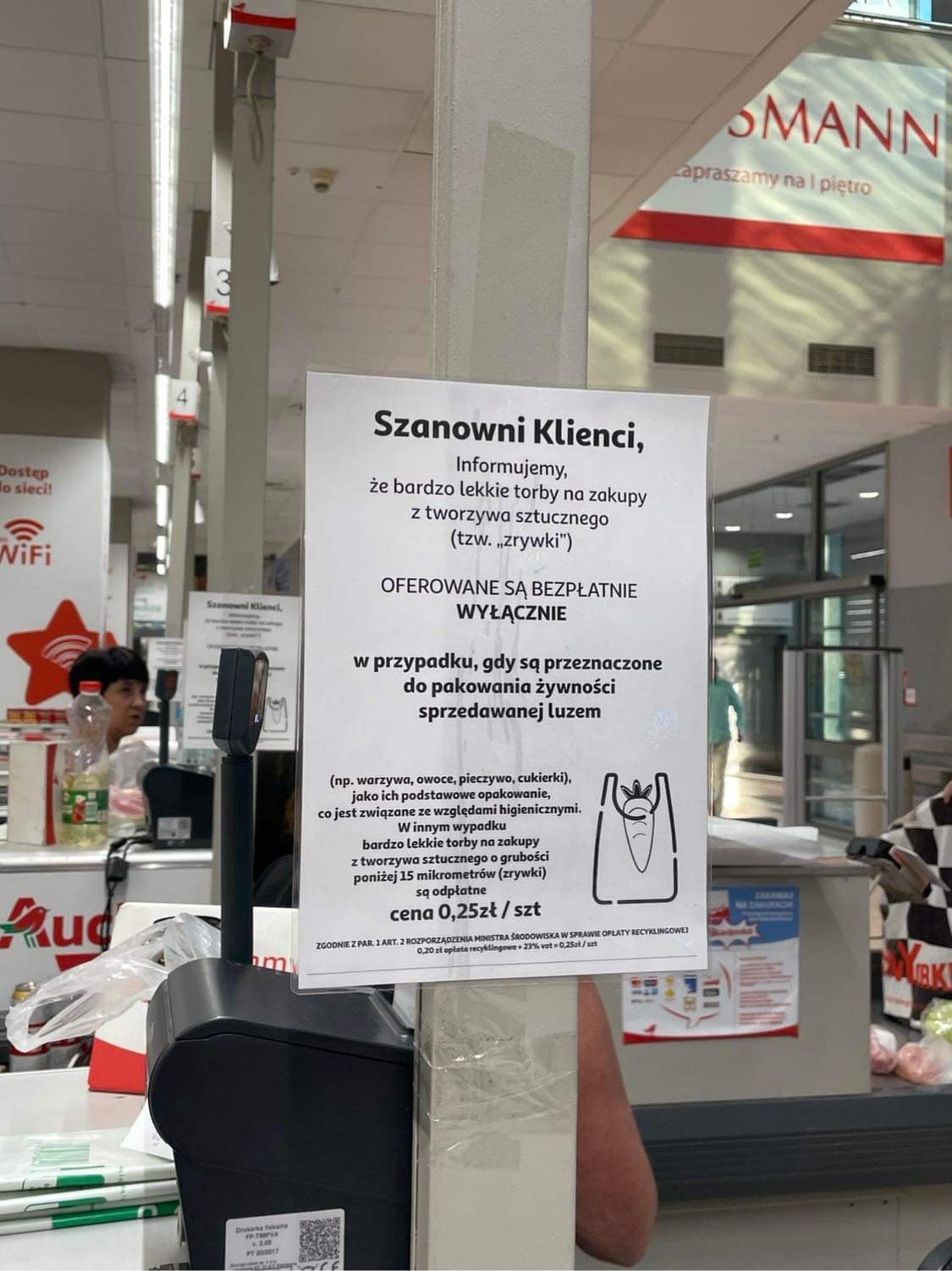 Komunikat dotyczący zrywek w sklepie Auchan