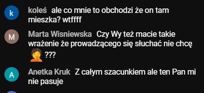 Komentarze dot. Jana Młynarskiego nie były zbyt pozytywne.