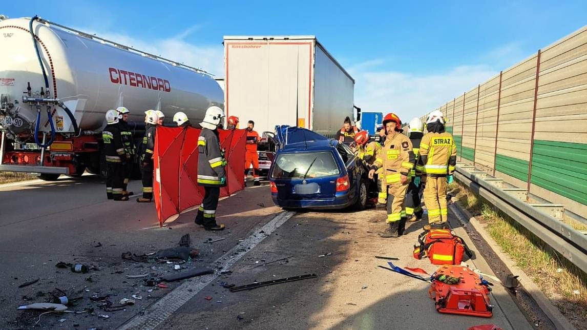 Uderzenie było ogromne. Śmiertelny wypadek na A4