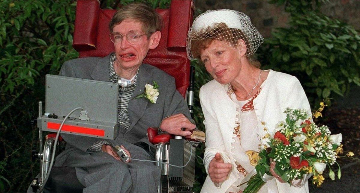 Stephen Hawking z drugą żoną Elaine Mason