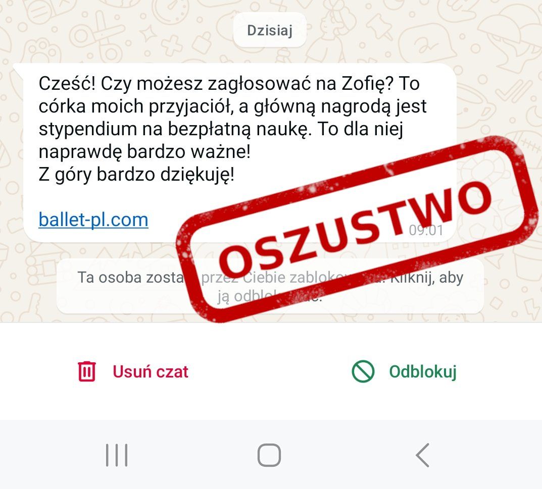 Przykładowe oszustwo 