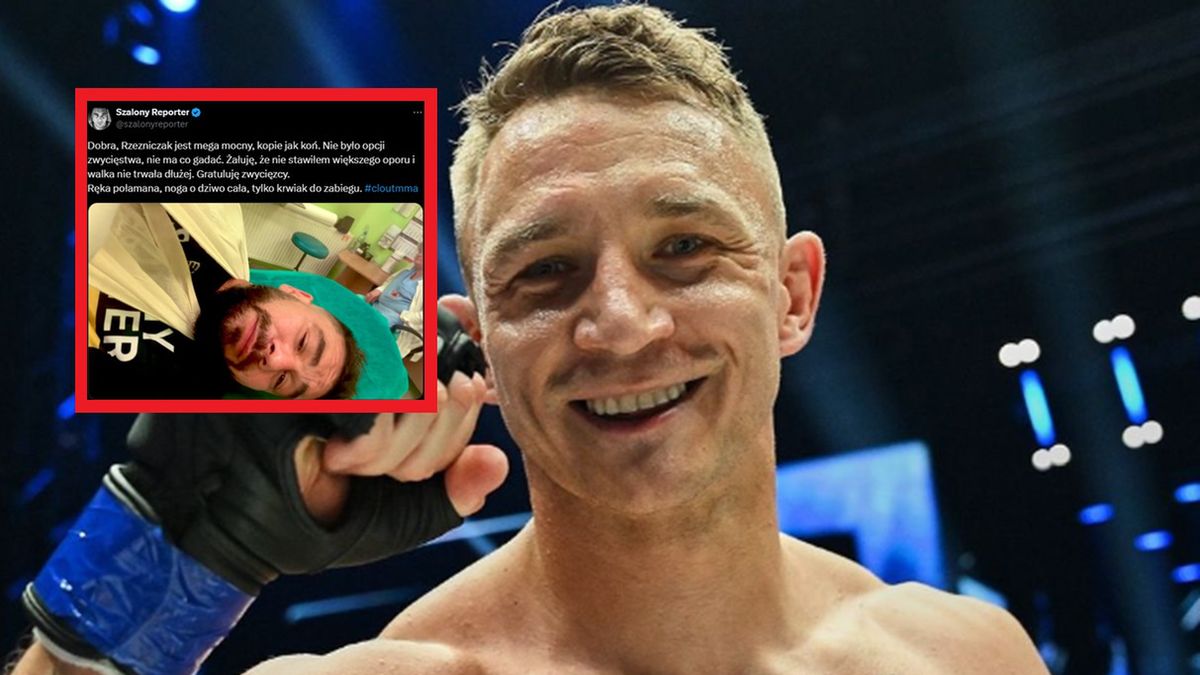 Na zdjęciu: Jakub Rzeźniczak, w ramce wpis jego rywala