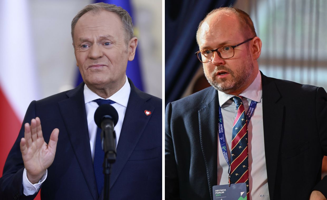Tusk o "zakutych łbach". Przydacz: "Gdyby tak Kaczyński powiedział"