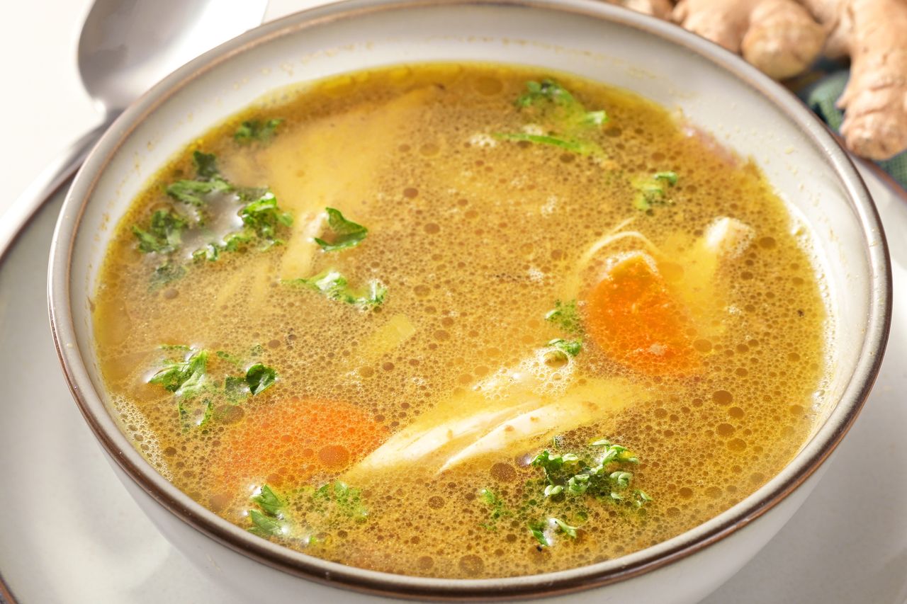 Discover the roasting twist in classic chicken broth