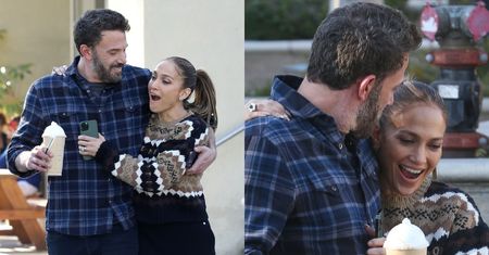 Zakochana Jennifer Lopez wtula się w Bena Afflecka podczas randki w Starbucksie. Romantycznie? (ZDJĘCIA)