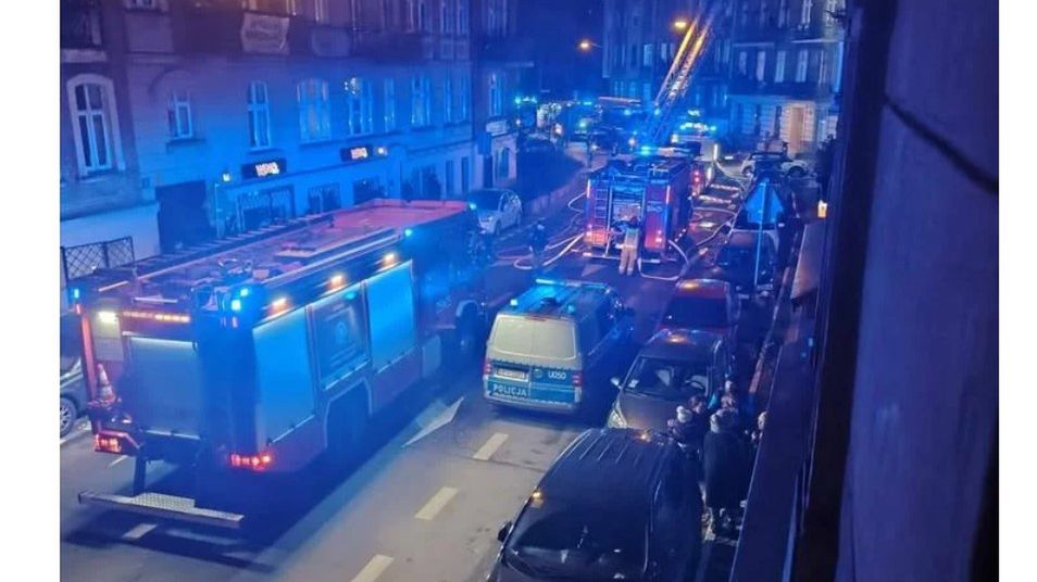 Zdjęcie z miejsca pożaru