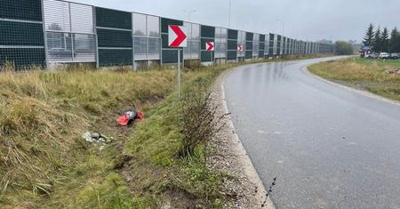 Na łuku drogi przesadził z prędkością, wpadł fiatem do rowu. Mieszkaniec Lublina miał 1,5 promila alkoholu
