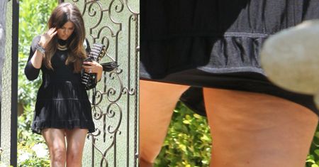 Krótka sukienka i cellulit Kardashian (FOTO)
