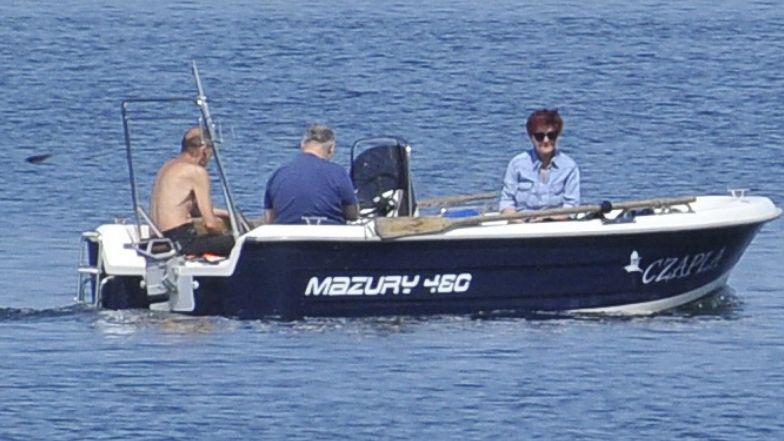 Jolanta i Aleksander Kwaśniewscy odpoczywają na Mazurach