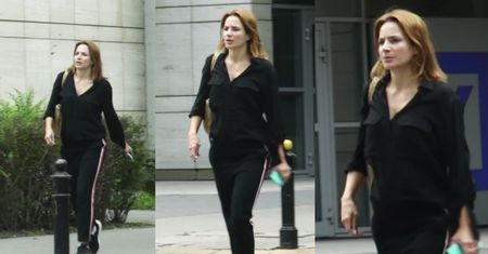 Skwaszona Dereszowska załatwia sprawy na mieście