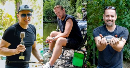 Wędkarskie popisy gwiazdorów: uzbrojony w opolską statuetkę Rafał Brzozowski, skupiony Sebastian Fabijański, dumny Jakub Wons (ZDJĘCIA)