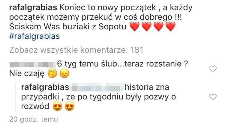 Rafał Grabias ponoć ponownie rozstał się z Gabrielem Sewerynem