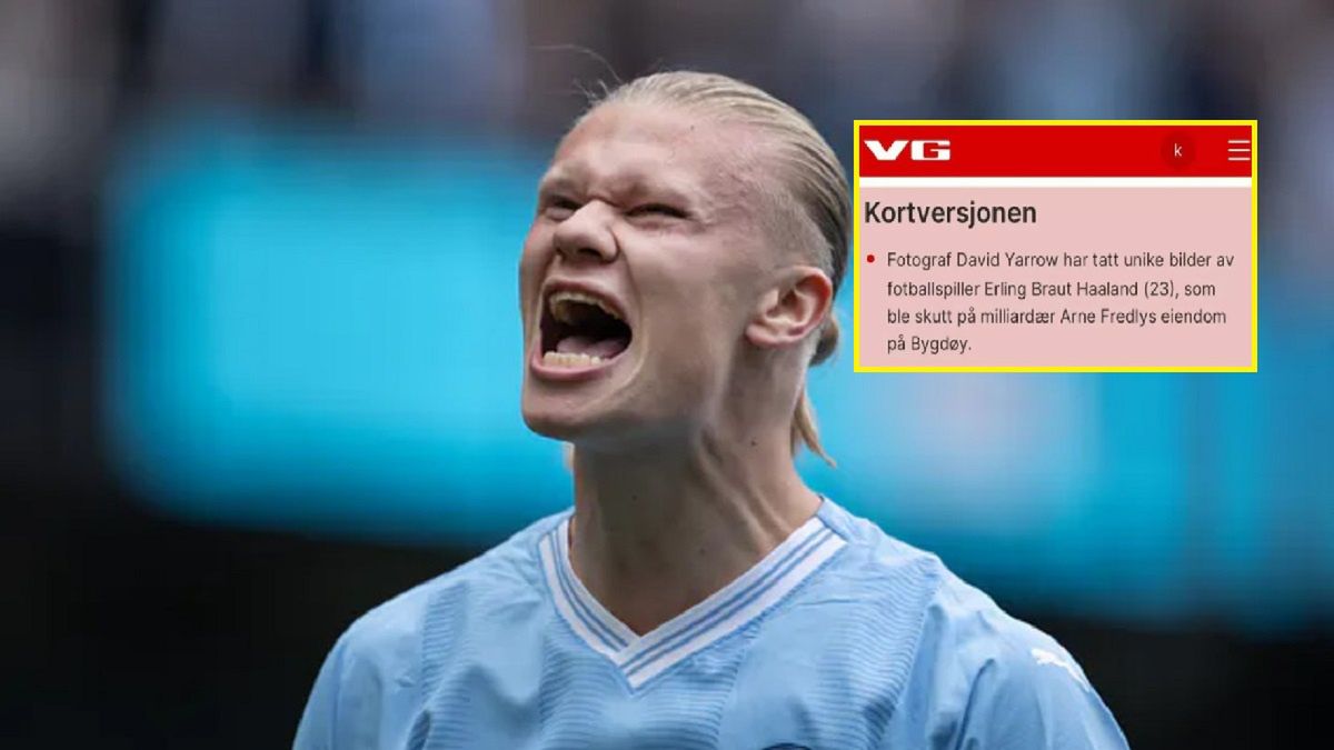 Na zdjęciu: Haaland i wpadka mediów