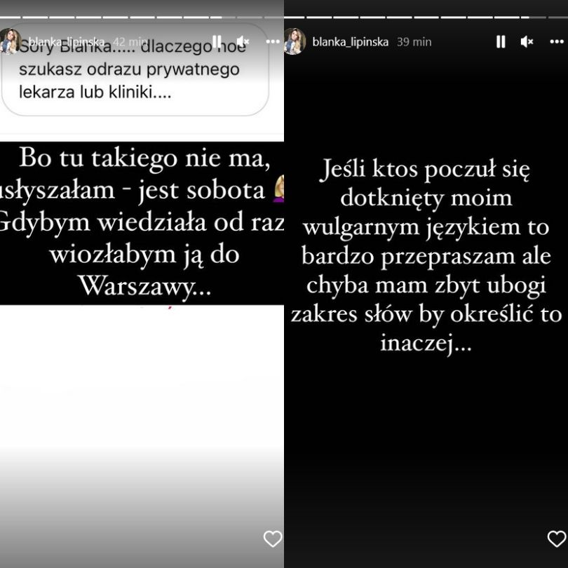 Blanka Lipińska oburzona kondycją polskiej służby zdrowia