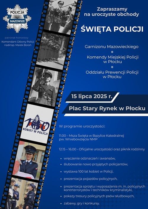 Zaproszenie na mazowieckie obchody Święta Policji