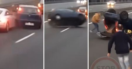 Potworny wypadek na A4. Nagranie z wideorejestratora