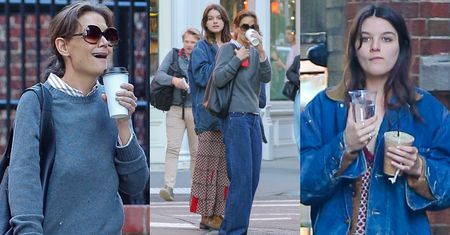 Zwyczajne Katie Holmes i Suri Cruise maszerują razem po Nowym Jorku. Córka aktorki niedawno skończyła 18 lat (ZDJĘCIA)