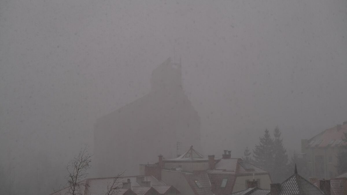 Burza śnieżna nad Lublinem
