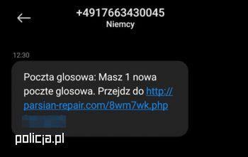 SMS-y z wiadomością od poczty głosowej. Policja ostrzega