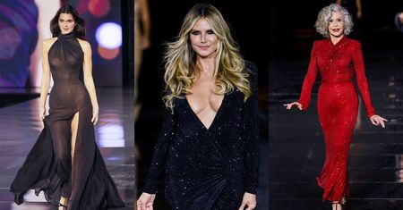 Gwiazdy na pokazie L'Oréal w Paryżu: Kendall Jenner w prześwitach, Heidi Klum z dekoltem do pępka i 88-letnia Jane Fonda (ZDJĘCIA)